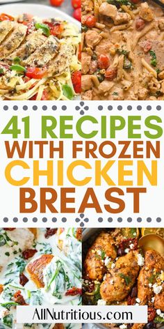 Transform your kitchen into a haven of health with our array of delicious dinner recipes featuring frozen chicken breast. Dive into the world of healthy meal prep with these easy meal ideas to save time, reduce stress and align perfectly with your fitness goals. Start making your dinner ideas for the week. Easy Dinners With Frozen Chicken, Easy Dinner Recipes With Frozen Chicken, Frozen Cooked Chicken Recipes, Chicken Prep Ideas, Easy Dinner Recipes Frozen Chicken, What To Make With Frozen Chicken, Crockpot Meal With Frozen Chicken, Frozen Chicken Recipes Easy, Frozen Chicken Crock Pot Meals