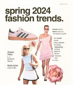 an advertisement for adidas featuring two women in dresses