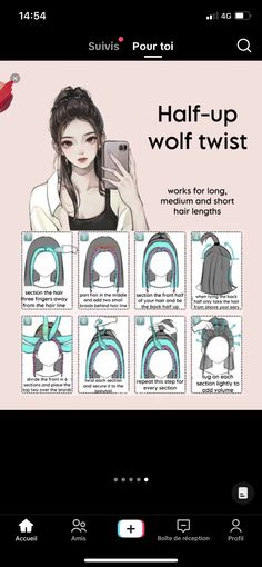 Kawaii Hair Tutorial, Korean Hairstyle Ideas, Hairstyles Step By Step, Cool Hair Designs, Hairstyle Ideas Easy, Hairstyle Examples, Tomboy Hairstyles, Hair Style Korea, Short Hair Lengths