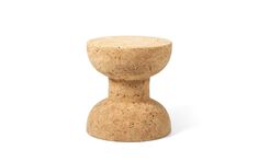 a small stool made out of cork on a white background