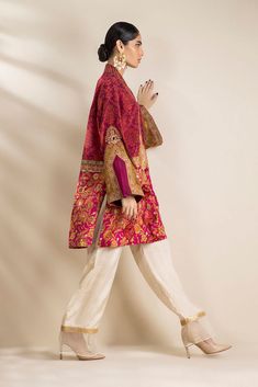 Shameel Ansari NR-08 Noori Festive Edition Original brand suit fabric and photography lite diffrance in actual print. Festive Pashmina Fabric With Zari Embroidery, Shameel Ansari, Printed 2 Piece Outfit Pakistani, Shamaeel Ansari, Kashmiri Printed Suits, Festive Semi-stitched Printed Lawn Suit, Silk Stoles, Short Shirt, Silk Shorts