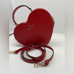 Nwt Kate Spade Red Heart Crossbody Bag. Very Cute For The Summer Or A Special Occasion. Never Used And Has No Smell. Heart Crossbody Bag, Bags Kate Spade, Kate Spade Bags, Kate Spade Bag, Red Heart, Kate Spade, Special Occasion, Crossbody Bag, Bag Lady