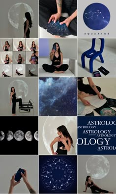 a collage of photos with the words astrological astrology on them and images of women