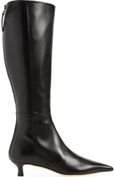 aeyde Zazie Kitten Heel Tall Boot (Women) | Nordstrom Black Kitten Heel Boots, Pointy Boots, Kitten Heel Boots, Identity Crisis, Black Kitten Heels, Black Kitten, Tall Boot, Window Shopping, Heel Boots