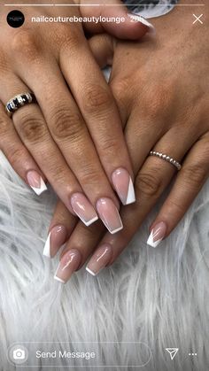 Prom 23, White Tip Nails, Infinity Nails, Tip Nails, Beauty Lounge, Girls Nails, Fabulous Nails, Re A