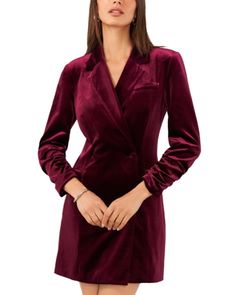 1.state Velvet Blazer Dress Velvet Blazer Dress, Blazer Dress Women, Port Wine, Velvet Blazer, Blazer Dress, Dresses Online, Pick Up, Dress Up, Top Brands