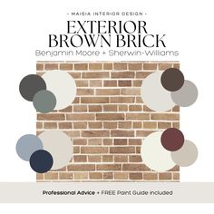 an advertisement for a brick wall with different colors