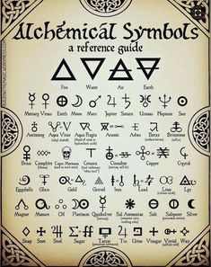 an old book with various symbols on it