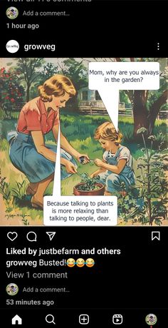 an image of two children playing in the grass with text that reads, mom, why are you always growing?