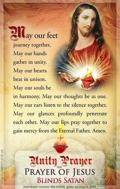 an image of jesus holding a lit candle with the words,'may our feet journey together '