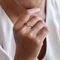 STANDARD ∙ SIGNET ∙ R I N G D E T A I L S A classic oval ring with your actual handwriting.   * Material: Sterling Silver, 14K Gold Filled , 14K Rose Gold Filled or 14K solid gold  (Gold Filled is made of thick 14k gold or rose gold layered on .925 sterling silver.) * Heart size: 8mm *  Circle size: 8mm * Oval size: 8x10mm PERSONALIZATION This ring can be customized with your actual fingerprint. Maximum 1 fingerprint ☛HOW TO SEND THE FINGERPRINT/HANDWRITING IMAGE: You can send us the picture of fingerprint via Etsy conversation If you have any questions, please let us know! We look forward to handcrafting you something special. Thank you for shopping with us, and enjoy! CodeBlue Jewelry Oval Yellow Gold Midi Rings As Gift, Everyday 14k Gold Signet Ring, Simple 14k Stamped Anniversary Ring, Fine Jewelry Everyday Initial Ring, Oval Heart Ring For Promise Occasion, Dainty Oval Engraved Ring For Gift, Dainty Oval Engraved Ring As Gift, Dainty Oval Rings Personalized, Everyday Oval Initial Ring Stamped 14k