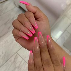 Fake Nails Long, Ballet Nails, Nagel Tips, Coffin Press On Nails, Long Acrylic Nails Coffin, Pink Acrylic, Pink Nail