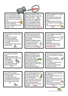 four different types of animals and their names are shown in this worksheet for kids