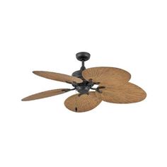 a ceiling fan with four blades on it