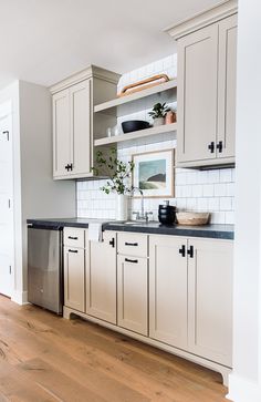 the kitchen is clean and ready for us to use in its new owner's home