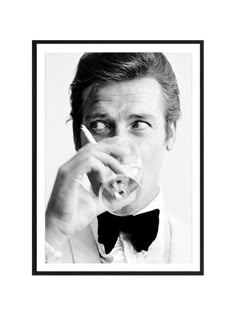 James Bond Poster · HEAVENS ABODE ART · Online Store Powered by Storenvy Vintage Framed Art, Shaken Not Stirred, Roger Moore, Bond James Bond, James Bond 007, Sean Connery, James Dean, White Photo, Andy Warhol