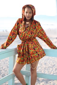 Unisex Custom Made African Kente Cloth Jacket by SupaRichNasty, $85.95 African Shoes, African Chic, Nigerian Fashion, Style Africain, Dresses African, Ghanaian Fashion, Kente Styles, Kente Cloth