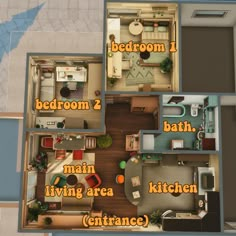 the floor plan for a two bedroom apartment