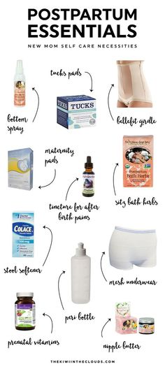 an info sheet describing the benefits of postpartum essentials