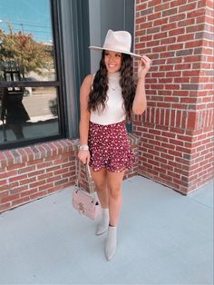 Burgundy Floral, Smile Because, All Smiles, Most Favorite, Boho Shorts, Red Dress, Favorite Outfit, Floral Prints, Autumn Fashion