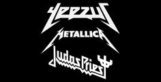 the metallic band logos are shown in black and white