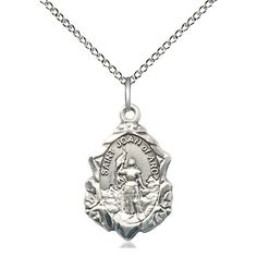 Sterling Silver St Joan Of Arc Pendant On A 18 Inch Sterling Silver Light Curb Chain. Sterling Silver Dragonfly Necklace, Gold Bib Necklace, St Joan Of Arc, Silver Dragonfly Necklace, Metal Choker Necklace, Saint Joan Of Arc, Silver Drop Necklace, St Joan, Metal Choker