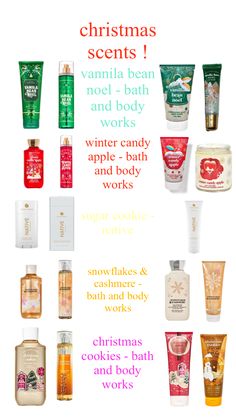 Bath And Body Works Wishlist, Aesthetic Christmas Wishlist 2023, Good Bath And Body Works Scents, Christmas Shower Products, How To Smell Like Winter, Winter Bath And Body Works, How To Smell Like Christmas, Christmas Body Care, Christmas Shower Routine