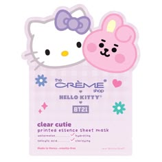 The Crme Shop's Clear Skin Solution! Infused With Watermelon & Salicylic Acid To Help Hydrate & Clarify. Skin Care For Kids, Mask Cartoon, The Crème Shop, Cute Face Masks, Hello Kitty Makeup, Peach Fruit, Watermelon Fruit, Dry Face, Strawberry Fruit