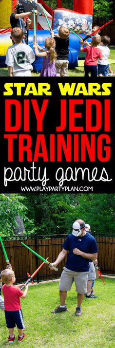 star wars diy jed training party games