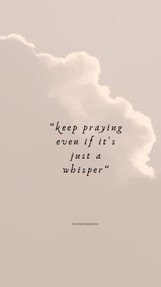 an airplane flying in the sky with a quote above it that says, keep praying even if