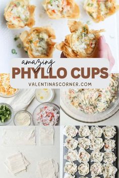 These seafood phyllo cups are the perfect appetizer that come together with ease, and taste so delicious! These cups are easy to make, crisp on the outside, and gooey and cheesy on the inside. 
#phyllocups #seafoodcups #appetizer