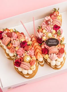 Butterfly Shaped Cake for Kid's Birthday. Order Cake in Miami Field Day Cake Ideas, Butterfly Number Cake, Butterfly Shaped Cake, Gold Strawberries, Tårta Design, Butterfly Birthday Cakes, Pastel Cupcakes, Letter Cake, Shape Cake