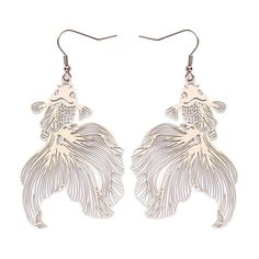 Goldfish Earrings Y2k Earrings Png, White Goldfish, Goldfish Earrings, Indie Accessories, Boogzel Apparel, Character Accessories, 90s Necklace, Accessories Png, Earring Png