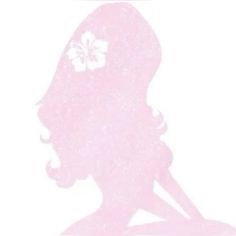 the silhouette of a woman with a flower in her hair