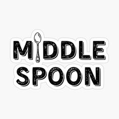 the middle spoon sticker is black and white