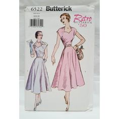 Have A Blast From The Past With This Butterick Retro '50s Dress Pattern. Create A Vintage Look That Screams Sophistication And Nostalgia. Includes Two Dress Patterns Sizes 6-8-10 Vintage 1950s Style Detailed Instructions Multiple Languages Uncut And Factory Folded Package Is Slightly Crushed; Otherwise, In Excellent Condition. Please Check Out Our Other Listings Thank You For Shopping With Us! 1950s Couture, 50s Dress Pattern, 1950s Fancy Dress, Retro Dress 50s, 50 Dress, Outfit Info, 1950’s Fashion, Vintage Dress Patterns, Vintage 1950s Dresses