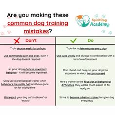 two different types of dog training