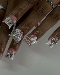 Bookings Available, Duck Nails, Dope Nail Designs, Short Square Acrylic Nails