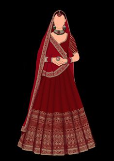 Anarkali Dress Illustration, Pre Wedding Outfit Ideas Indian, Indian Wedding Illustration Art, Indian Bride Illustration, Bride Caricature, Indian Wedding Couple Illustration, Bride Fashion Illustration Weddings, Bride Cartoon