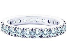 A white gold band with aquamarines or aquamarines & diamonds.  14K White Gold Eternity Stack Ring Aquamarine Gem All the Way 'round, size 4.75 diViene,http://www.amazon.com/dp/B00GOH1X40/ref=cm_sw_r_pi_dp_YTAntb10D3GYW3M2 Aquamarine Gem, Stack Ring, Eternity Band Ring, White Gold Band, Eternity Band, Gold Band, Eternity Bands, Stacking Rings, Eternity Ring