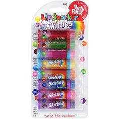 Skittles Party, Tropical Skittles, Lip Smackers Lip Gloss, Fruit Gushers, Bright Summer Acrylic Nails, Bonne Bell, Bath N Body Works