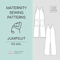 the sewing pattern for jumpsuits is shown