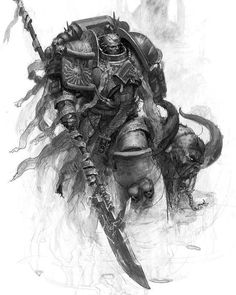 a black and white drawing of a warhammer