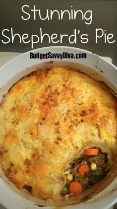 a casserole dish with meat and vegetables in it