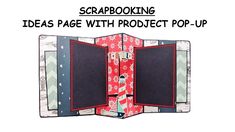 an open book with the title scrapbooking ideas page with project pop - up