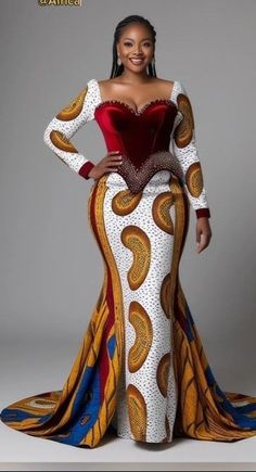 African Glamour African Prints Styles, Kitenge Outfits, African Glamour, Styles Ankara, Ankara Dresses, Glamour Dress, Ankara Dress, Kitenge