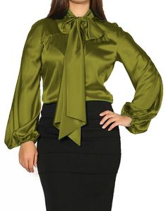 Satin Tops Girls Party wear Solid Pattern Long Sleeve Bow Neck Shirt / Top Women Girls Long Sleeve Long Bow Fancy party wear Hen Top S120 SIZE CHART S -     32" Bust around  M -    34" Bust around  L -     36" Bust around  XL -   38" Bust around  2XL - 40" Bust around  3XL - 42" Bust around  4XL - 46" Bust around  5XL  - 48" Bust around  1 Peace Top Length of Shirt is 27" From Shoulder All measurements are in Inches Color Might Be little Different Due to Different Computer's Color Settings. Green Long Sleeve Formal Blouse, Green Long Sleeve Blouse For Formal Occasions, Chic Long Sleeve Shirt With Bow, Elegant Fitted Festive Shirt, Festive Fitted Elegant Shirt, Festive Elegant Fitted Shirt, Long Sleeve Shirt With Bow For Spring, Fitted Long Sleeve Festive Shirt, Fitted Long Sleeve Shirt For Festive Season