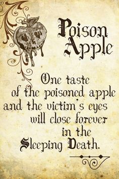 an old - fashioned sign with the words prison apple written in black ink on parchment paper