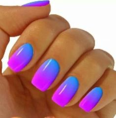 This is kool Dominican Nails, Ombre Nail Design, Blue Ombre Nails, Ombre Nail Art Designs, Gel French Manicure, Unghie Sfumate, Nail Art Ombre, Her Nails, Blue Nail