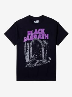 Black Sabbath Night Arch T-Shirt | Hot Topic Black Sabbath Shirt, Thrift Wishlist, Metal Band Shirts, Hot Topic Clothes, Goth Shirt, Types Of Jeans, Eddie Munson, Music Tees, Fashion 2024